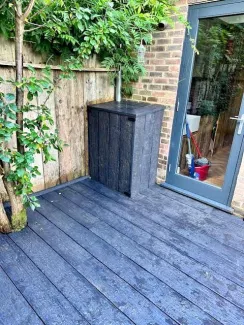 black composite decking